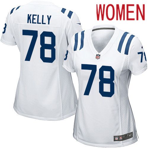 Women Indianapolis Colts 78 Ryan Kelly Nike White Game NFL Jersey